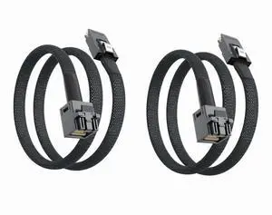 2 Pack 1M SFF-8643 to SFF-8087 Mini SAS HD Internal Cable 12Gbps SAS SATA Drive Cord 2 Pack 1M SFF-8643 to SFF-8087 Mini SAS HD Internal Cable 12Gbps SAS SATA Drive Cord