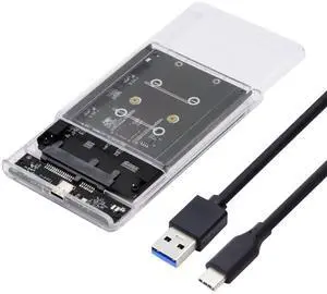 Dual NGFF B+M Key M.2 SSD RAID Bridge Card, JOBD RAID0 Span Adapter to USB3.0 Type-C 2.5 Inch SATA Combo Enclosure Dual NGFF B+M Key M.2 SSD RAID Bridge Card, JOBD RAID0 Span Adapter to USB3.0 Type-C 2.5 Inch SATA Combo Enclosure