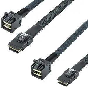 SFF-8643 to SFF-8087 Mini SAS HD Cable, SAS 3.0 Compatible SAS 2.0, 100 Ohm Cable for Server RAID Controller Backplane Host, 1M 3.3FT 2 Pack SFF-8643 to SFF-8087 Mini SAS HD Cable, SAS 3.0 Compatible SAS 2.0, 100 Ohm Cable for Server RAID Controller Backplane Host, 1M 3.3FT 2 Pack