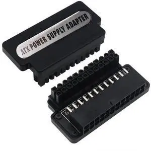 90 Degree ATX 24Pin Female to Male Angled Adapter, Mainboard 24 Pin Power Steering Connector for Desktop PC Power Supply 90 Degree ATX 24Pin Female to Male Angled Adapter, Mainboard 24 Pin Power Steering Connector for Desktop PC Power Supply