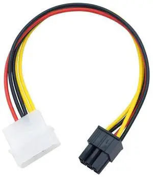 22cm 4 Pin Molex to 6 Pin PCIe GPU Power Adapter Cable 1 Pack 22cm 4 Pin Molex to 6 Pin PCIe GPU Power Adapter Cable 1 Pack