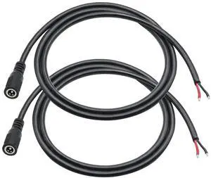2Pcs 3.3FT 18AWG 12V DC 5.5x2.1mm Female Plug to Bare Wire Power Pigtail Cable for DC Cord Repair Replacement 2Pcs 3.3FT 18AWG 12V DC 5.5x2.1mm Female Plug to Bare Wire Power Pigtail Cable for DC Cord Repair Replacement