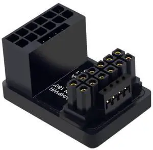 Up Angled 360 Degree 12VHPWR 16Pin Male to Female Adapter, PCIe 5.0 GPU Power Connector for RTX 4080 5090Ti Up Angled 360 Degree 12VHPWR 16Pin Male to Female Adapter, PCIe 5.0 GPU Power Connector for RTX 4080 5090Ti