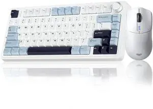75% Hot Swappable Wireless Keyboard Mouse Combo, F75 Mechanical Keyboard + SC580 White Wireless Gaming Mouse Set 75% Hot Swappable Wireless Keyboard Mouse Combo, F75 Mechanical Keyboard + SC580 White Wireless Gaming Mouse Set