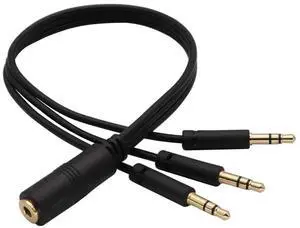 12 Inch 30cm 3-Pole 3.5mm Audio Y Splitter Cable, 1/8 Inch Female to 3 Male Stereo Aux Splitter Cord Multi-port Audio Adapter for Phone Soundbox Headphone 12 Inch 30cm 3-Pole 3.5mm Audio Y Splitter Cable, 1/8 Inch Female to 3 Male Stereo Aux Splitter Cord Multi-port Audio Adapter for Phone Soundbox Headphone