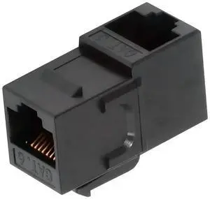 90 Degree Up Angled CAT6 RJ45 Keystone Coupler, UTP Female to Female Inline Keystone Insert Adapter Black for Wall Plate Network Panel 90 Degree Up Angled CAT6 RJ45 Keystone Coupler, UTP Female to Female Inline Keystone Insert Adapter Black for Wall Plate Network Panel