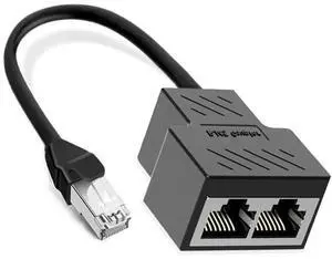 1 to 2 Port RJ45 Ethernet Splitter, RJ45 Male to Dual Female Network LAN Splitter Adapter Compatible with Cat5 Cat5e Cat6 Cat7 for Router TV Set-Top Box 1 to 2 Port RJ45 Ethernet Splitter, RJ45 Male to Dual Female Network LAN Splitter Adapter Compatible with Cat5 Cat5e Cat6 Cat7 for Router TV Set-Top Box