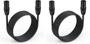 5ft 2Pack 3Pin XLR Male to Male Microphone Cable, OxygenFree Copper GoldPlated Mixer Patch Cord for Recording Studio & Pro Audio Equipment 5ft 2Pack 3Pin XLR Male to Male Microphone Cable, OxygenFree Copper GoldPlated Mixer Patch Cord for Recording Studio & Pro Audio Equipment