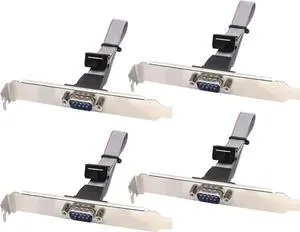 4Pcs 12in 1Port DB9 RS232 Serial Port Bracket Cable, DB9 Male to 10Pin Motherboard Header Ribbon Cable Adapter, Panel Mount Serial Port Expansion Bracket 4Pcs 12in 1Port DB9 RS232 Serial Port Bracket Cable, DB9 Male to 10Pin Motherboard Header Ribbon Cable Adapter, Panel Mount Serial Port Expansion Bracket