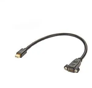 30cm Mini DisplayPort Male to Female PanelMount Extension Adapter Cable with Fixing Screws 30cm Mini DisplayPort Male to Female PanelMount Extension Adapter Cable with Fixing Screws