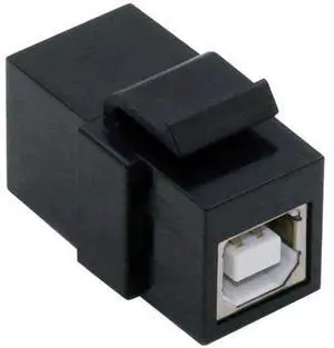 USB 2.0 Keystone Insert, Type A Female to Type B Female Coupler Jack, Snap-In Connector for Keystone Wall Plates & Panels USB 2.0 Keystone Insert, Type A Female to Type B Female Coupler Jack, Snap-In Connector for Keystone Wall Plates & Panels