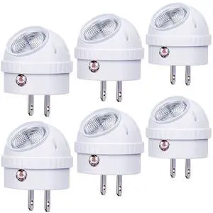 JAYSUING Plug-in Night Lights, Warm White LED Nightlight, 360° Rotation, Dusk to Dawn Sensor, Kids, Adult, Bedroom, Hallway, Bathroom,Kitchen, Stairways, Corridor, 6 Pack JAYSUING Plug-in Night Lights, Warm White LED Nightlight, 360° Rotation, Dusk to Dawn Sensor, Kids, Adult, Bedroom, Hallway, Bathroom,Kitchen, Stairways, Corridor, 6 Pack