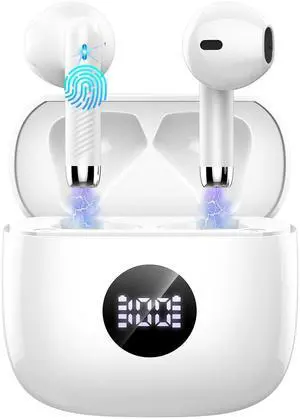 Wireless Bluetooth 5.4 Earbuds, Ear Buds LED Power Display Headphones 6D Stereo, Bluetooth Earbuds in-Ear Noise Cancelling Mic, 40H Playback Mini Case IP7 Waterproof Sports Earphones for Android iOS Wireless Bluetooth 5.4 Earbuds, Ear Buds LED Power Display Headphones 6D Stereo, Bluetooth Earbuds in-Ear Noise Cancelling Mic, 40H Playback Mini Case IP7 Waterproof Sports Earphones for Android iOS