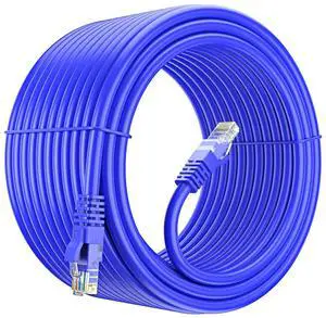 Maximm Cat 6 Ethernet Cable 100 Ft, 100% Pure Copper, Cat6 Cable LAN Cable, Internet Cable, Patch Cable and Network Cable - UTP (Blue) 100 Feet Maximm Cat 6 Ethernet Cable 100 Ft, 100% Pure Copper, Cat6 Cable LAN Cable, Internet Cable, Patch Cable and Network Cable - UTP (Blue) 100 Feet