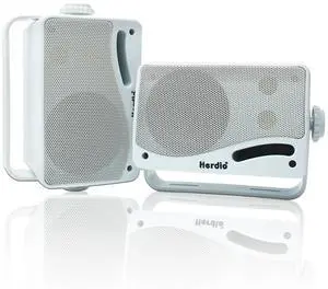 Herdio 3.5" Outdoor Bluetooth Speakers Wired Waterproof, 200W 3 Way Upgrade Premium Wall Mount Speakers, Durable Mountable Loud Sound System for Patio Indoor Deck Garage (White Pair) Herdio 3.5" Outdoor Bluetooth Speakers Wired Waterproof, 200W 3 Way Upgrade Premium Wall Mount Speakers, Durable Mountable Loud Sound System for Patio Indoor Deck Garage (White Pair)