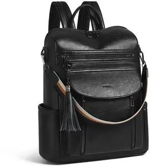 Shrrie Laptop Backpack for Women 15.6 inch,Travel Leather Backpack Purse Nurse Teacher Carry on Backpack Computer Bag,Professional Water-Resistant College Business Work Casual Daypack,Black Shrrie Laptop Backpack for Women 15.6 inch,Travel Leather Backpack Purse Nurse Teacher Carry on Backpack Computer Bag,Professional Water-Resistant College Business Work Casual Daypack,Black