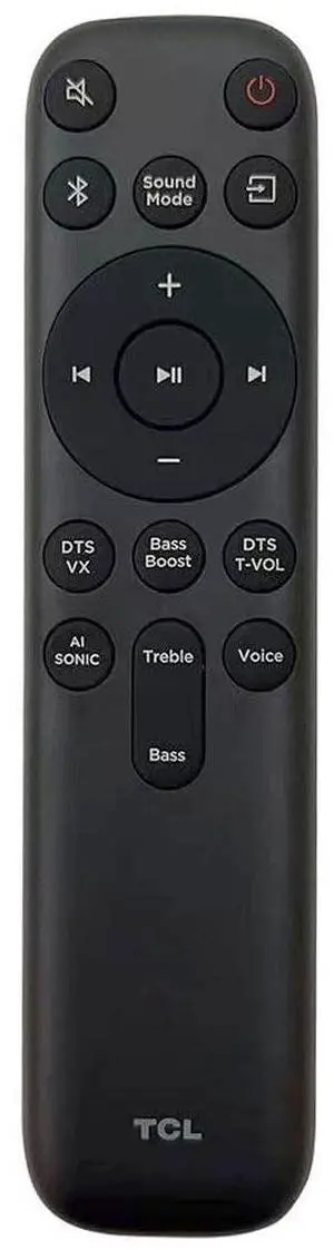 NTQinParts TV Remote Control Controller Replacement for TCL S45H S55H S Class 2.0/2.1 Channel Sound Bar Soundbar System NTQinParts TV Remote Control Controller Replacement for TCL S45H S55H S Class 2.0/2.1 Channel Sound Bar Soundbar System