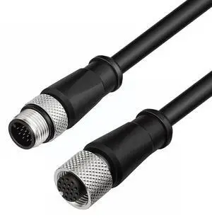 ZBLZGP M12 Aviation A-Coded 17 Pin Sensor Shielded Signal Cable IO Trigger Power for Datalogic Deloitte Sick YF2ASD (Male to Female, 17 Pin A-Coding, 10M) ZBLZGP M12 Aviation A-Coded 17 Pin Sensor Shielded Signal Cable IO Trigger Power for Datalogic Deloitte Sick YF2ASD (Male to Female, 17 Pin A-Coding, 10M)