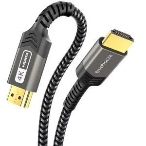 BlueRigger 4K HDMI Cable 35 FT (4K 30Hz, 18Gbps, HDMI Cord, HDR, High Speed, HDCP2.2, eARC, Cotton Braided) - Long HDMI Cable Compatible with PS5, PS4, Xbox, Apple TV, HDTV, Laptop, PC BlueRigger 4K HDMI Cable 35 FT (4K 30Hz, 18Gbps, HDMI Cord, HDR, High Speed, HDCP2.2, eARC, Cotton Braided) - Long HDMI Cable Compatible with PS5, PS4, Xbox, Apple TV, HDTV, Laptop, PC