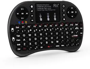 Rii Mini Wireless Bluetooth Keyboard with Touchpad, Support Bluetooth +(RF) 2.4GHz Wireless Connection for Smartphones, PC, Tablet, Laptop TV Box iOS Android Windows Mac.Black Rii Mini Wireless Bluetooth Keyboard with Touchpad, Support Bluetooth +(RF) 2.4GHz Wireless Connection for Smartphones, PC, Tablet, Laptop TV Box iOS Android Windows Mac.Black