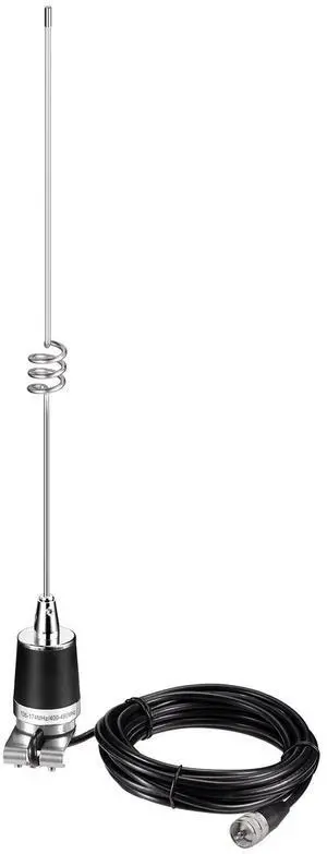 Bingfu Mobile Ham Radio NMO Antenna Dual Band VHF UHF 136-174MHz 400-470MHz Lip Mount Antennae with 16.5 ft Low Loss RG58 Cable UHF PL259 Male Connector for Car Truck Mobile Ham Amateur Radio Bingfu Mobile Ham Radio NMO Antenna Dual Band VHF UHF 136-174MHz 400-470MHz Lip Mount Antennae with 16.5 ft Low Loss RG58 Cable UHF PL259 Male Connector for Car Truck Mobile Ham Amateur Radio