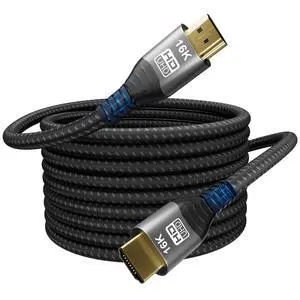 MOPOCHG 16K 10K 8K HDMI 2.2 Cable 6.6FT, 96Gbps Ultra High Speed HDMI Braided Cord, Support 16K@30Hz 8K@60Hz 4K@120Hz HDCP 2.2&2.3, Dynamic HDR,eARC,DTS:X, for Roku TV/HDTV/PS5/Xbox/Blu-ray MOPOCHG 16K 10K 8K HDMI 2.2 Cable 6.6FT, 96Gbps Ultra High Speed HDMI Braided Cord, Support 16K@30Hz 8K@60Hz 4K@120Hz HDCP 2.2&2.3, Dynamic HDR,eARC,DTS:X, for Roku TV/HDTV/PS5/Xbox/Blu-ray