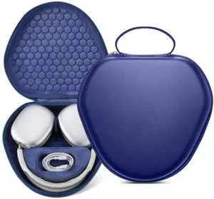 Maxjoy for Airpods Max Case, Smart Case Supports Sleep Mode, Hard Organizer Portable Travel Carrying Cover Storage Bag for Apple AirPods Max Headphone, Dark Blue-EVA Maxjoy for Airpods Max Case, Smart Case Supports Sleep Mode, Hard Organizer Portable Travel Carrying Cover Storage Bag for Apple AirPods Max Headphone, Dark Blue-EVA