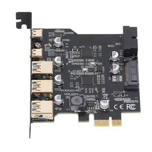 USB PCIe Expansion Card, Easy to Use High Speed 5 Gbps USB 3.2 Gen 1 Card for Office Work, Home Computing, Professionals USB PCIe Expansion Card, Easy to Use High Speed 5 Gbps USB 3.2 Gen 1 Card for Office Work, Home Computing, Professionals
