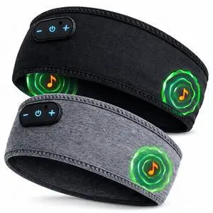 Bluetooth Sleep Headphones Sleep Mask Sleep Headphones,Ultra-Soft Wireless Headband Bluetooth for Side Sleepers, with 14H Playtime & Bluetooth 5.4, 4-in-1 Music Sleep Earphones (Black&Grey) Bluetooth Sleep Headphones Sleep Mask Sleep Headphones,Ultra-Soft Wireless Headband Bluetooth for Side Sleepers, with 14H Playtime & Bluetooth 5.4, 4-in-1 Music Sleep Earphones (Black&Grey)