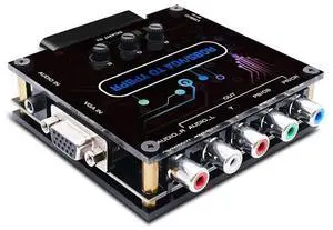 RGBS VGA SCART to YPBPR Component Converter, 480i 480p 576i 576p 720p 1080i Video Transcoding Converter Color Difference Video Converter for for for N64 RGBS VGA SCART to YPBPR Component Converter, 480i 480p 576i 576p 720p 1080i Video Transcoding Converter Color Difference Video Converter for for for N64
