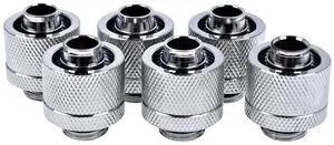 Alphacool Eiszapfen 3/8" ID x 5/8" OD G1/4 Compression Fitting - Chrome Sixpack (17235) Alphacool Eiszapfen 3/8" ID x 5/8" OD G1/4 Compression Fitting - Chrome Sixpack (17235)