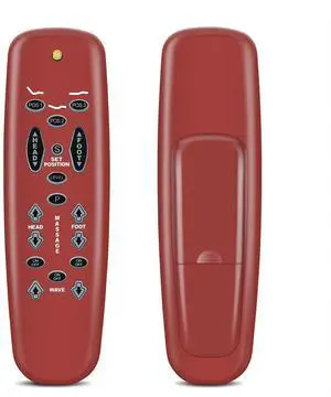 WKOLF Universal Adjustable Bed Replacement Remote for Adjusta Magic E-95 E95 WRLS2Vibe Raven, Compatible with Certain Old Gen Craftmatic, and Certain Okimat or Hb310 Leggett Or Sealy Remotes-Red WKOLF Universal Adjustable Bed Replacement Remote for Adjusta Magic E-95 E95 WRLS2Vibe Raven, Compatible with Certain Old Gen Craftmatic, and Certain Okimat or Hb310 Leggett Or Sealy Remotes-Red