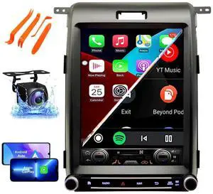 liyidaing for Ford F150 2013 2014 Car Radio Upgrade Android 13 Stereo Replacement 12.1inch Touch Screen 8core CPU Tesla Vertical Screen Style Support Carplay and Android Auto DSP 5G WiFi liyidaing for Ford F150 2013 2014 Car Radio Upgrade Android 13 Stereo Replacement 12.1inch Touch Screen 8core CPU Tesla Vertical Screen Style Support Carplay and Android Auto DSP 5G WiFi