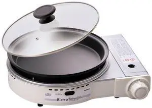 Iwatani Cassette Gas Grill pan Bistro Guru II CB-GP-2 Cassette Stove (White) Iwatani Cassette Gas Grill pan Bistro Guru II CB-GP-2 Cassette Stove (White)