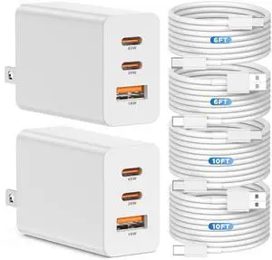 20W USB C Charger and USB C Cable White 20W USB C Charger and USB C Cable White