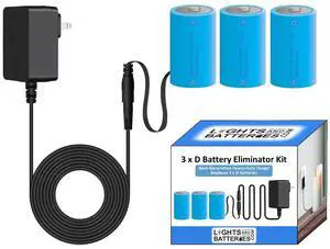 3 x D Next-Generation Heavy-Duty Battery Replacement Eliminator Kit for Toys, Flameless Candles & Other Electronic Devices 3 x D Next-Generation Heavy-Duty Battery Replacement Eliminator Kit for Toys, Flameless Candles & Other Electronic Devices