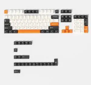 Glacier PBT Dyed Sublimated Cherry Profile Keycaps Full Set for Mechanical Keyboards Compatible with 60%/65%/75%/80%/96%/100% Keyboard Layout (Orange/White/Black) Glacier PBT Dyed Sublimated Cherry Profile Keycaps Full Set for Mechanical Keyboards Compatible with 60%/65%/75%/80%/96%/100% Keyboard Layout (Orange/White/Black)