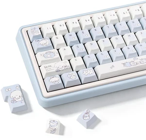 KEYFLICK PBT Keycaps Blue Puppy Fruit Cute Cherry Key Cap MX Switch KEYFLICK PBT Keycaps Blue Puppy Fruit Cute Cherry Key Cap MX Switch