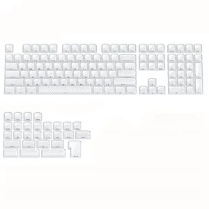 GTSP 136 Keys White Keycaps Side Printed OEM Profile for Gaming Keyboard GTSP 136 Keys White Keycaps Side Printed OEM Profile for Gaming Keyboard