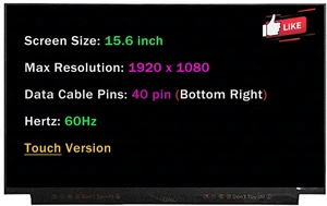 BTSELSS FHD 1920x1080 40 pin 60Hz LCD Display Panel NV156FHM-T08 NV156FHM T08 BOE08D8 15.6" On-Cell Touch Screen Replacement (Without Bracket) BTSELSS FHD 1920x1080 40 pin 60Hz LCD Display Panel NV156FHM-T08 NV156FHM T08 BOE08D8 15.6" On-Cell Touch Screen Replacement (Without Bracket)