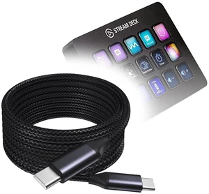 BoxWave Cable Compatible with Elgato Stream Deck MK.2 - DirectSync PD Cable (10ft) - USB-C to USB-C (100W), Long Type C Braided Nylon Alloy Fast Charge - Jet Black BoxWave Cable Compatible with Elgato Stream Deck MK.2 - DirectSync PD Cable (10ft) - USB-C to USB-C (100W), Long Type C Braided Nylon Alloy Fast Charge - Jet Black