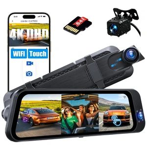 9.66" Mirror Dash Cam 3-Channel 4K+2K+2K, ADAS, IPS Touch Screen, WiFi 9.66" Mirror Dash Cam 3-Channel 4K+2K+2K, ADAS, IPS Touch Screen, WiFi