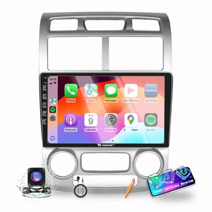 for Kia Sportage 2005-2010 AUTO AC 2G+64G CarPlay Android Auto Navigation Stereo GPS Radio Reverse Camera Display 9" IPS Touchscreen Headunit Tablet Pad Media Player, if Applicable Quad Core Silvery for Kia Sportage 2005-2010 AUTO AC 2G+64G CarPlay Android Auto Navigation Stereo GPS Radio Reverse Camera Display 9" IPS Touchscreen Headunit Tablet Pad Media Player, if Applicable Quad Core Silvery