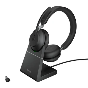 Jabra Evolve2 65 Bluetooth Wireless Headset with Mic for Calls and Music, Dual-Ear Headphones with USB-C Adapter and Charging Stand, Up to 37 Hours Battery, Works with Online Meeting Apps, Blac Jabra Evolve2 65 Bluetooth Wireless Headset with Mic for Calls and Music, Dual-Ear Headphones with USB-C Adapter and Charging Stand, Up to 37 Hours Battery, Works with Online Meeting Apps, Blac