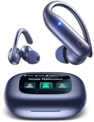 LEEMC Wireless Earbuds Bluetooth 6.0 with ANC Touchscreen 40H Bass, Blue LEEMC Wireless Earbuds Bluetooth 6.0 with ANC Touchscreen 40H Bass, Blue
