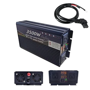 3500W Power Inverter 60V DC to 110V AC Converter with LED Display Dual AC Outlets Dual Fans Radiating for RV, Camp, Boat and Home Emergency Portable Pure Sine Wave Inverter (LED Screen, 3500W 60V) 3500W Power Inverter 60V DC to 110V AC Converter with LED Display Dual AC Outlets Dual Fans Radiating for RV, Camp, Boat and Home Emergency Portable Pure Sine Wave Inverter (LED Screen, 3500W 60V)