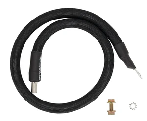 Rockville CZG2B 0 AWG Tinned OFC 2.5 Ft Black Car Audio Ground Wire Kit Rockville CZG2B 0 AWG Tinned OFC 2.5 Ft Black Car Audio Ground Wire Kit