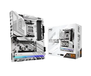 ASRock X870 Pro RS AMD Ryzen Socket AM5 ATX Motherboard DDR5 DIMMs 8000 MHz 256 GB PCIe Gen5 SATA3 6.0 Gb/s ASRock X870 Pro RS AMD Ryzen Socket AM5 ATX Motherboard DDR5 DIMMs 8000 MHz 256 GB PCIe Gen5 SATA3 6.0 Gb/s