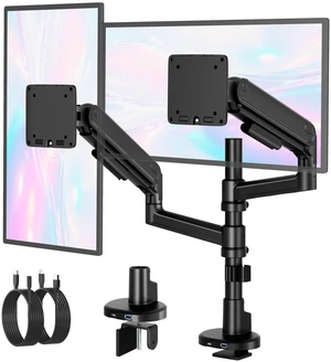 monTEK Dual Monitor Arm, Vertical Stackable 1740" Full Motion with USB monTEK Dual Monitor Arm, Vertical Stackable 1740" Full Motion with USB