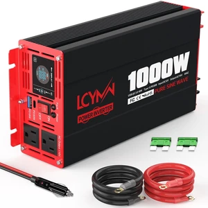 1000 Watts Pure Sine Wave Power Inverter 12V DC to 110V 120V AC Converter for Home RV Off Grid Truck Solar System Inverters with Type-C PD30W USB QC3.0 Port 2 AC Outlets LCD Display and Remote Control 1000 Watts Pure Sine Wave Power Inverter 12V DC to 110V 120V AC Converter for Home RV Off Grid Truck Solar System Inverters with Type-C PD30W USB QC3.0 Port 2 AC Outlets LCD Display and Remote Control